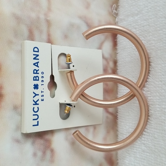 New Lucky Brand Tubular Hoop Earrings - Picture 1 of 6